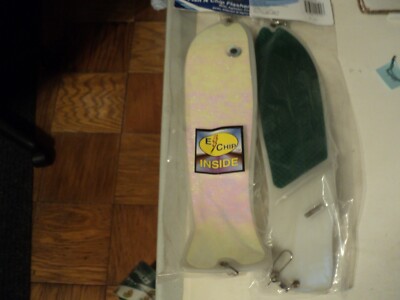 2 - PRO TROLL FISH N CHIP FLASHERS/E CHIP (GLOW WHITE GREEN BACK) NIP