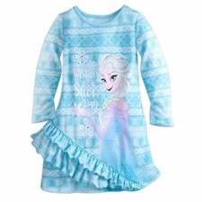  Disney Store Elsa Long Sleeve Nightshirt for Girls - Size 4 - New