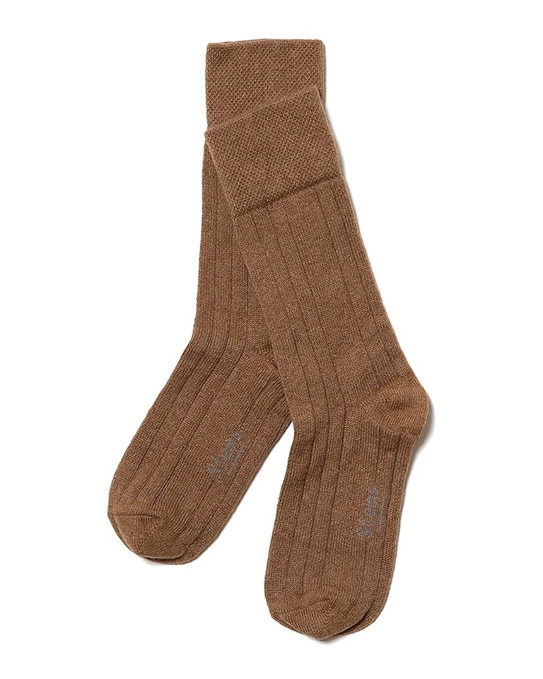 Meias femininas de mistura de cashmere com hastes bronzeadas