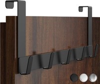 Menz TüRgarderobe Zum EinhäNgen Aus Edelstahl, Schwarz - Premium TüRhaken 1St.
