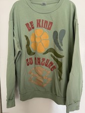 EUC Desert Dreamer Be Kind To Nature Graphic Green Sweatshirt size XXL