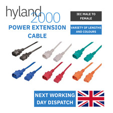 Power Extension Cable IEC Male to Female Kettle Lead C14/C13 0.5m/1m/2m/3m LOT