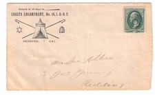 1870s? Shasta Encampent Odd Fellows Cover to Redding California