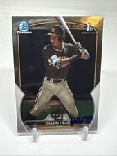 2023 1st Bowman Draft Chrome BDC-7 SIGNED Dillon Head Miami Marlins