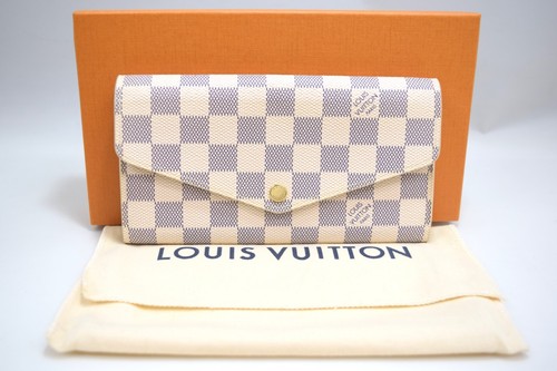 Auth Louis Vuitton Sarah Wallet Damier Azur Canvas Unused N63208 LV 53927
