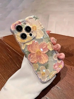 Floral Clear Handyhülle Stoßfest TPU Soft Cover für iPhone 16 17 Modelle
