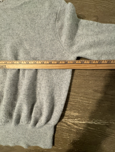 Demylee Cashmere Bishop Billow Sleeve Gray Knit Sweater Small Quiet Luxury - Bild 4 von 8