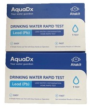 AquaDx 2 Lead in Drinking Water Rapid Test Kit Water Kit Testing Lot Of 2