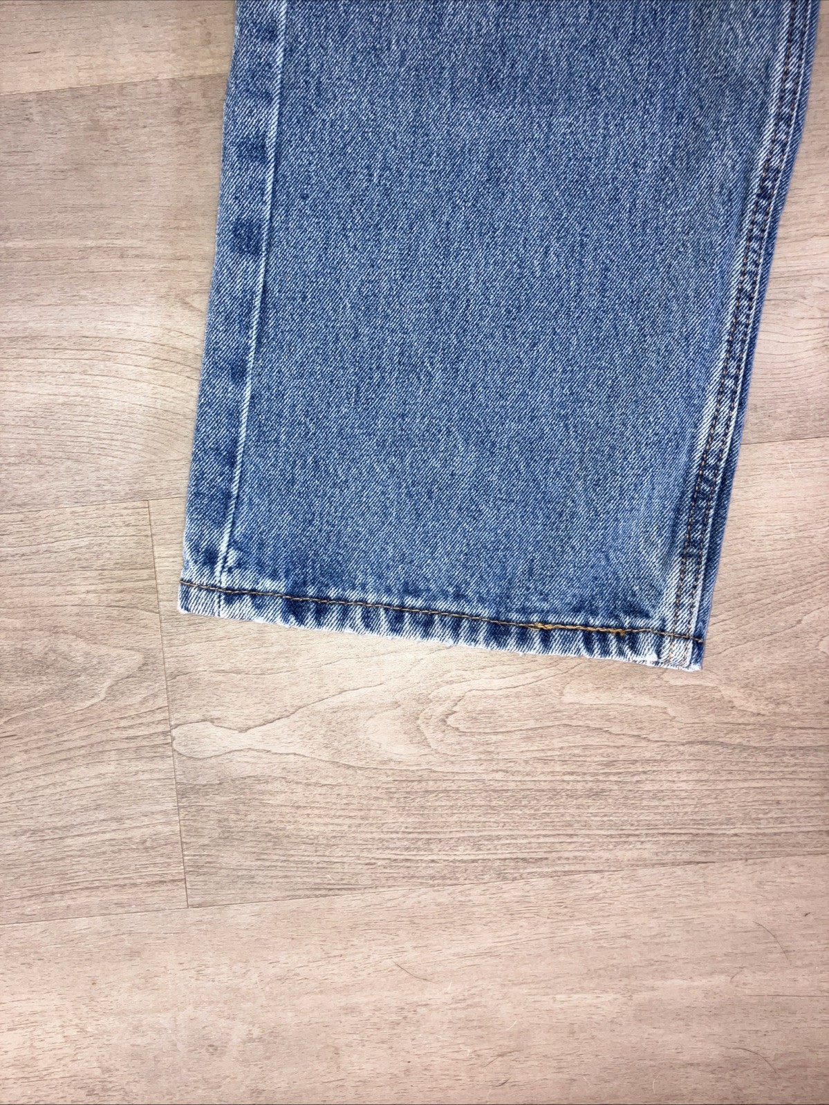 Levis 505 Jeans Mens 38x32 Blue Denim Straight Leg Classic Medium Wash image 7
