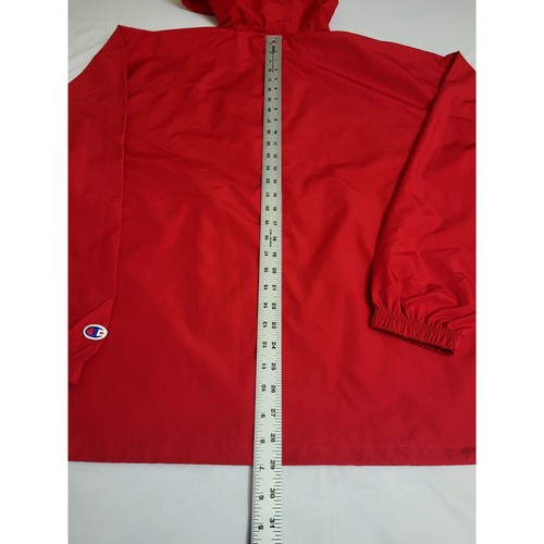Champion Wisconsin Badgers NCAA Pullover Giacca XXL Rosso Giacca a Vento Cappotto - Foto 5 di 9