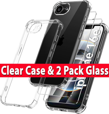 Case For Apple iPhone 16e 16 15 Pro Max Clear Gel Phone Cover + Screen Protector
