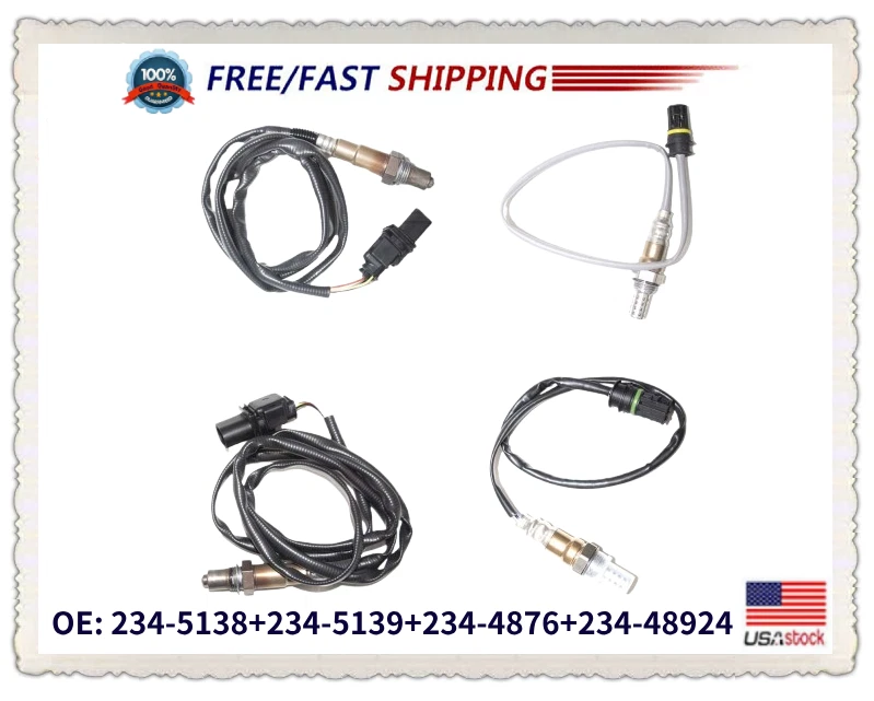 4X Oxygen Sensor Upstream & Downstream For 2007 2008 2009 2010 BMW 335i 3.0L - Image 2 of 4