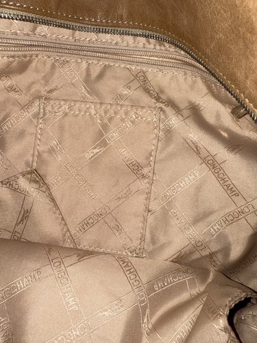 Vintage Y2K Beige Longchamp Idole Leather Shoulder Bag - Picture 14 of 24