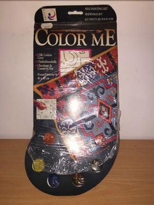 Arty's COLOR ME Silk Painting Kit CUSHION COVER 15.75'' x 15.75'' MIB Vintage