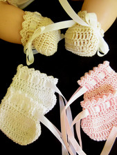 LOT OF 3 PAIR CROCHETED BOOTIES FOR 18 VOGUE ...