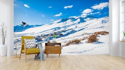 3D Himmel Schnee Berg C1494 Tapete Wandbild Fototapete Abnehmbarer Amy