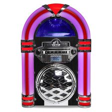 Victor Broadway II Desktop CD Jukebox with Multi-Color LED Lighting