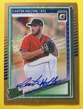 Carter Holton 2025 Donruss Optic GOLD GLITTER PRIZM FOTL AUTO RATED PROSPECT /6