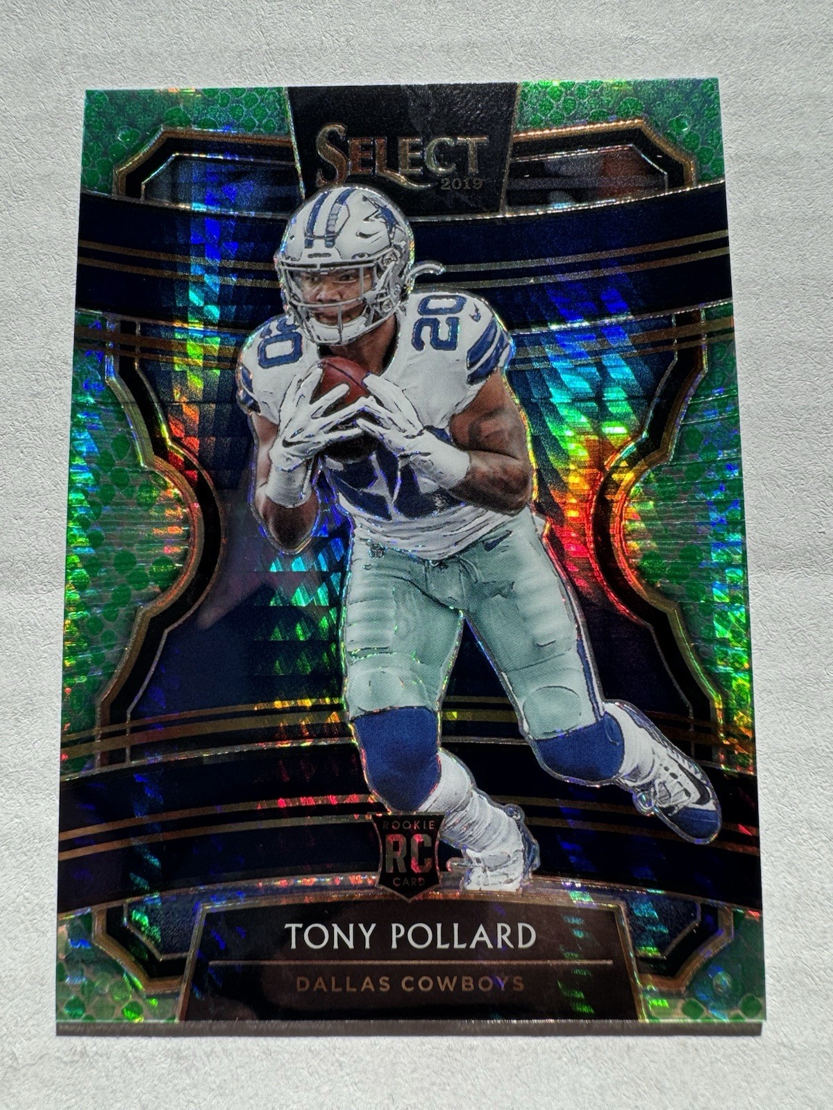 2019 Panini Select - Concourse Tony Pollard #99 Dragon Scale Prizm /88 (RC)