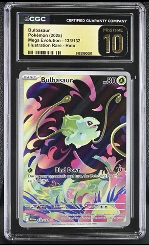 Bulbasaur Ivysaur Combo 133/132 Illustration Rare Holo Pokemon CGC 10 Pristine