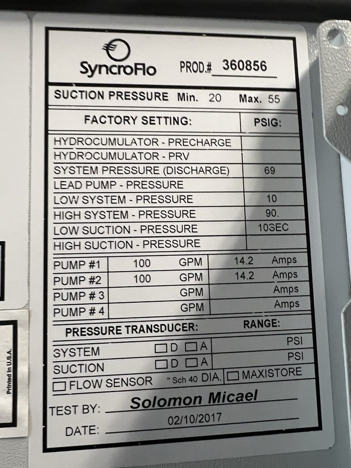Syncroflo, Dual Pumping System Controller. | eBay