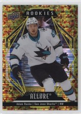 2022-23 Upper Deck Allure Rookies Gold Glitter Bomb 34/199 Adam Raska #117 a3q