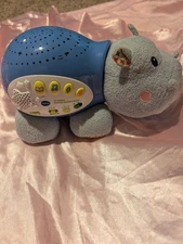 V tech Soothing Lil Critters Starlght Hippo Musical  Lights And Sounds Pre Owned