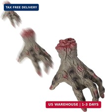 Halloween Animatronics Crawling Zombie Hand Decorations - Sound Activated with C