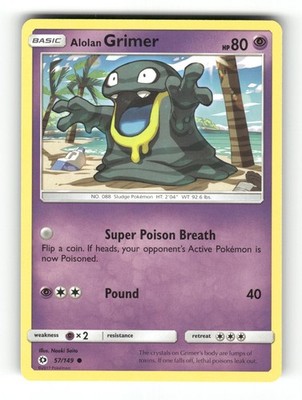 Alolan Grimer Common SM Base Set 57 Lightly Played