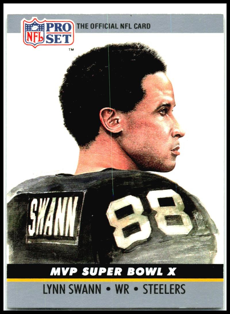 Lynn Swann #10 Football Cards 1990 Pro Set Super Bowl MVP trading card — raw and PSA graded price guide