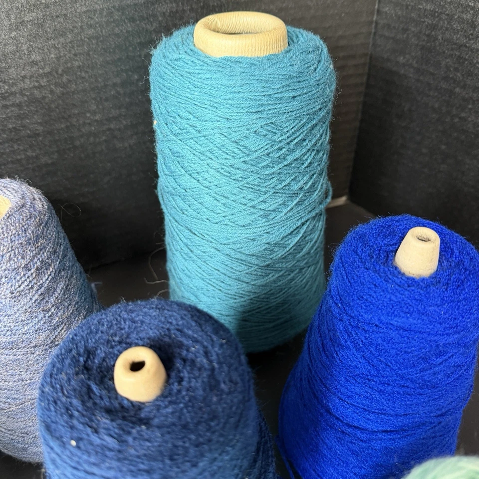 3+ lb Lot Of 8 Acrylic Knitting Machine Yarn Cones Needlework Weaving Knit - Image 2 of 4