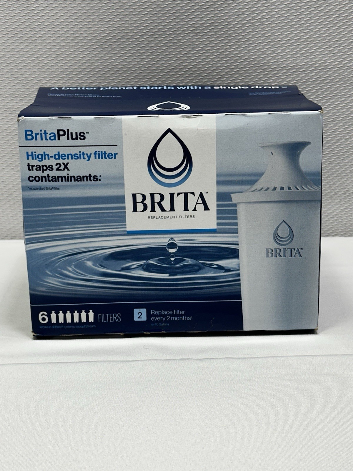 Brita Plus Pitcher Replacement Filters 6-Pack High-Density F