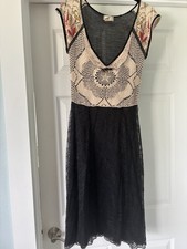 Anthropologie Women's Vintage Dress Size S, Brooch Broken