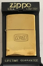 Vintage ZIPPO LIGHTER - 1996 BENSON AND HEDGES B&H BRASS Boxed UNFIRED