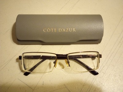 Cote D azur Eyeglass Frames Mens Rectangular COA 215 03 54-17-135 Case