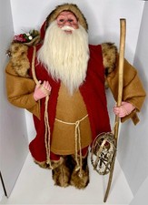 3ft Tall Standing Olde World Santa Claus Christmas Figurine Statue Decoration