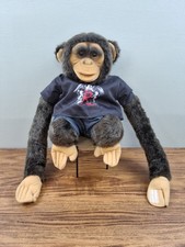 Hosung Monkey Chimp Jacket Hugging Hanging Hand Puppet Plush Felted Face Flock