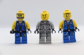 3) Power Miners Lot Rex Doc Duke 8190 8189 8191 8188 8964 LEGO Minifigure Figure