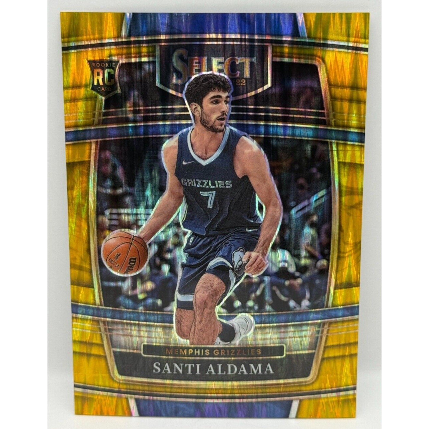 2021-22 Select Concourse Santi Aldama RC Gold Flash Prizm /10 MEM Grizzlies SSP