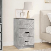 Nachttisch Betongrau 38 X 38 X 66 Cm Holzwerkstoff