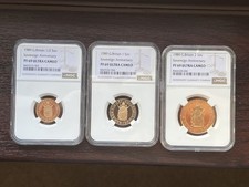 1989 500th Anniversary gold Sovereign set Half-Full-Double  NCG PF69 Ultra Cameo