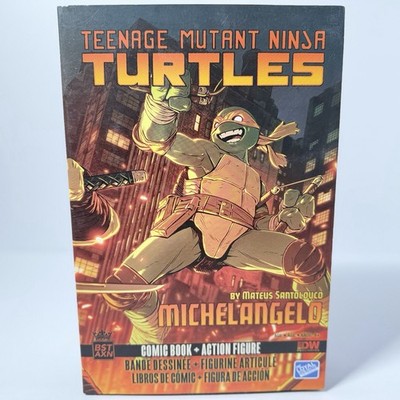 Michelangelo Action Figure + Comic BST AXN IDW TMNT Loyal Subjects New Complete