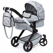 2-in-1 Doll Pram Combi Stroller - Fits Dolls up to 46cm