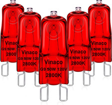 G9 Heat Lamp Bulbs for Reptile, Dimmable Night Red UVA UVB Reptile Heat Lamp G9,