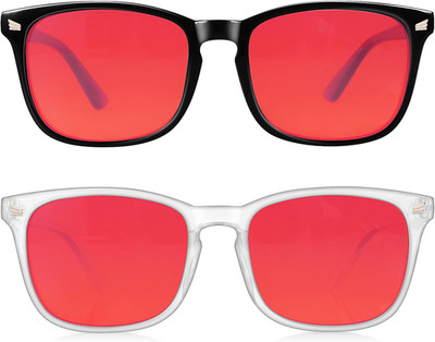 2 Packs Professional Sleep Glasses with 99.9% Blue Light Blocking Dual AR Coatin