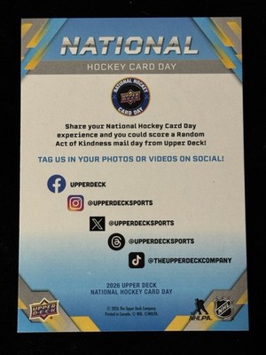 2026 Upper Deck National Hockey Card Day - Complete Your Set - CYC - You Pick!