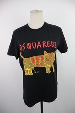 DSQUARED2 MAGLIA TOP DONNA TG. S T-SHIRT ITALY CASUAL VINTAGE GATTO LOGO