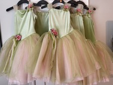 Lot of 4 Revolution green ballet costumes - 2 LC, 2 SA