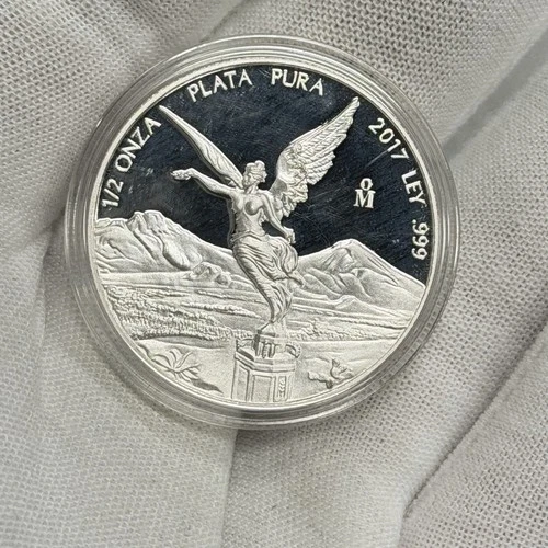 2017-Mo Mexico Libertad 1/2 oz .999 Silver Fractional Round Mexican PROOF!