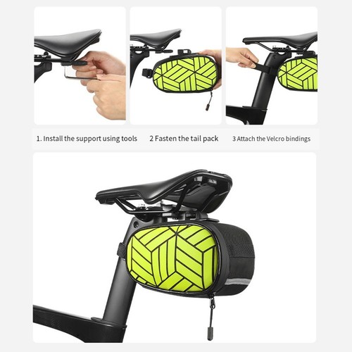 Sac De Selle Vélo Zippé Sous-Siège – Pochette Étanché Polyester Pour Route & VTT, Rangement Téléphone, Clés & Réparation